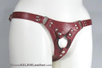 Aslan Cherry Jaguar Leather Strap-On Harness
