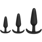 3-Plug Anal Trainer Silicone Butt Plug Kit - 3 Gradual Sizes