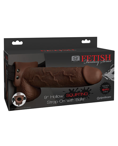 9" Hollow Squirting Strap On