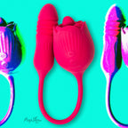 Wild Rose Vibrator by Evolved - Thrusting + Moving Tongue