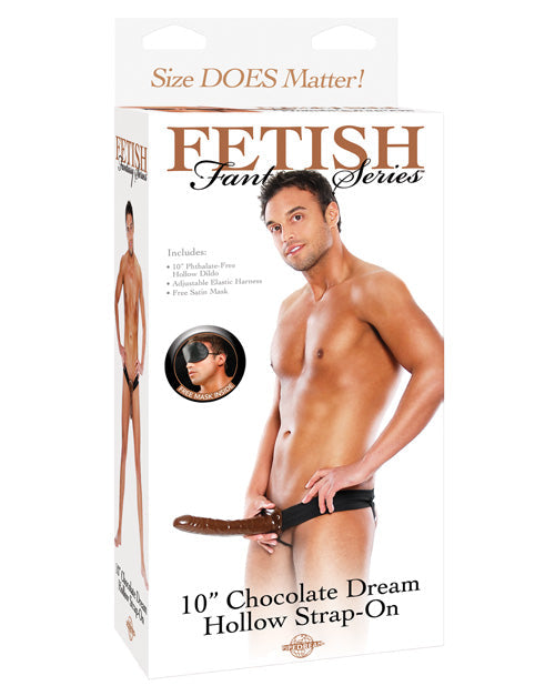 10" Chocolate Dream Hollow Strap On