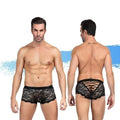 Ashella Lingerie Mica Lace Boxer Brief Black S/M
