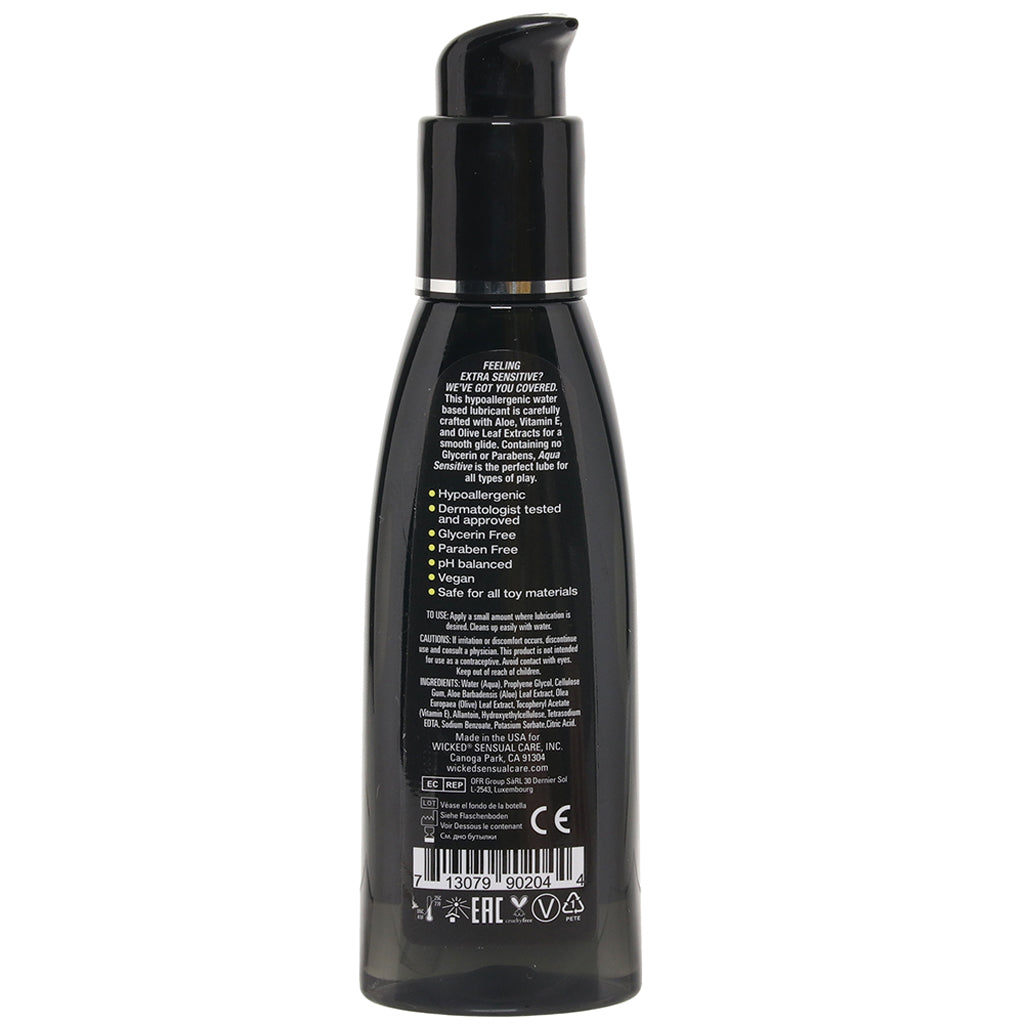 Aqua Sensitive Hypoallergenic Lube 4oz/120ml