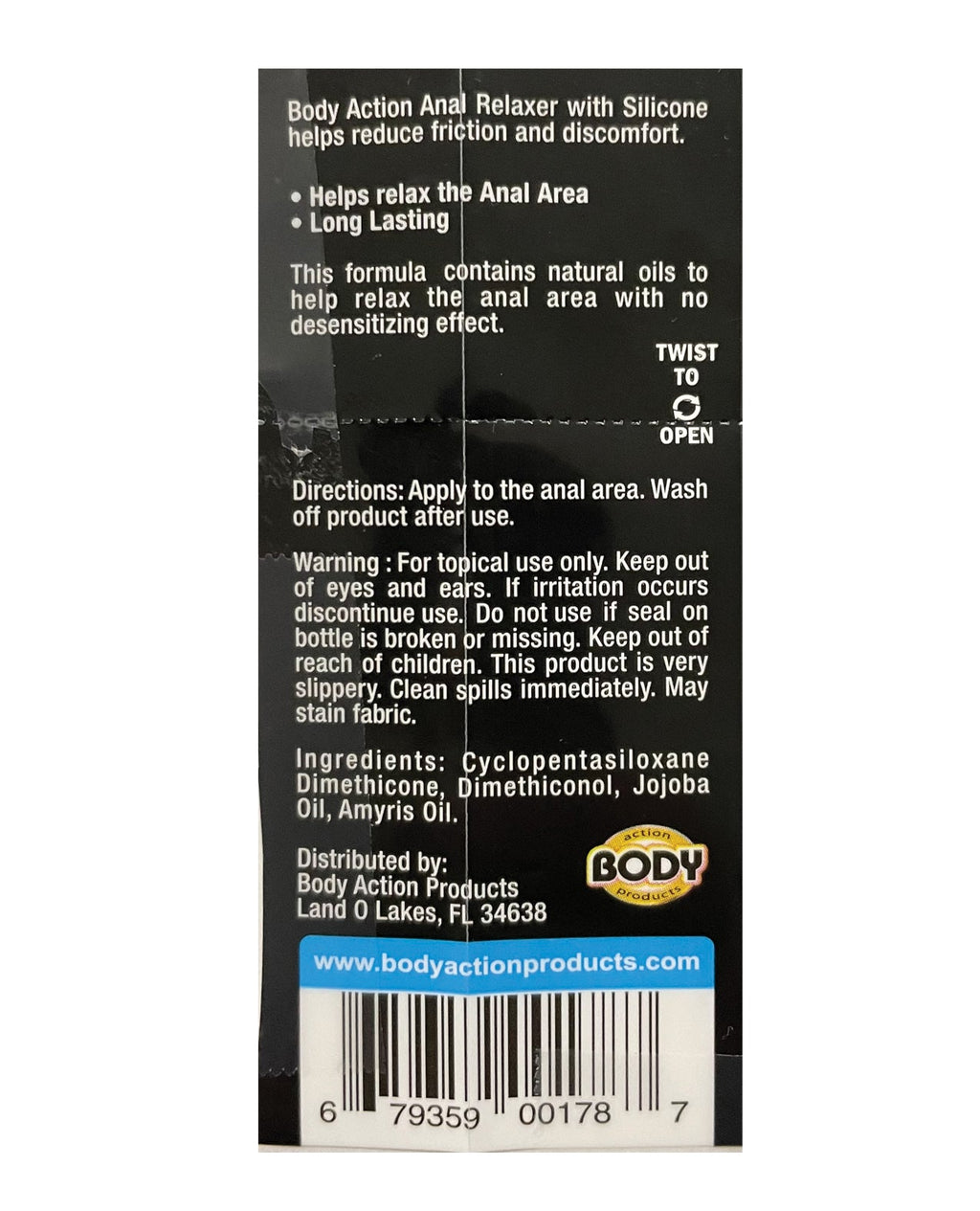 Body Action Anal Relaxer
