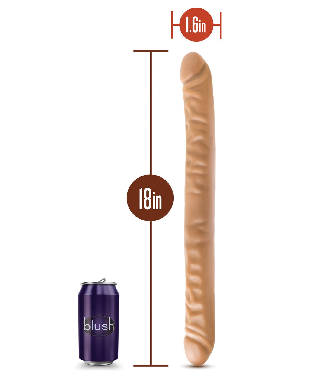 Blush Dr. Skin 18" Double Dildo