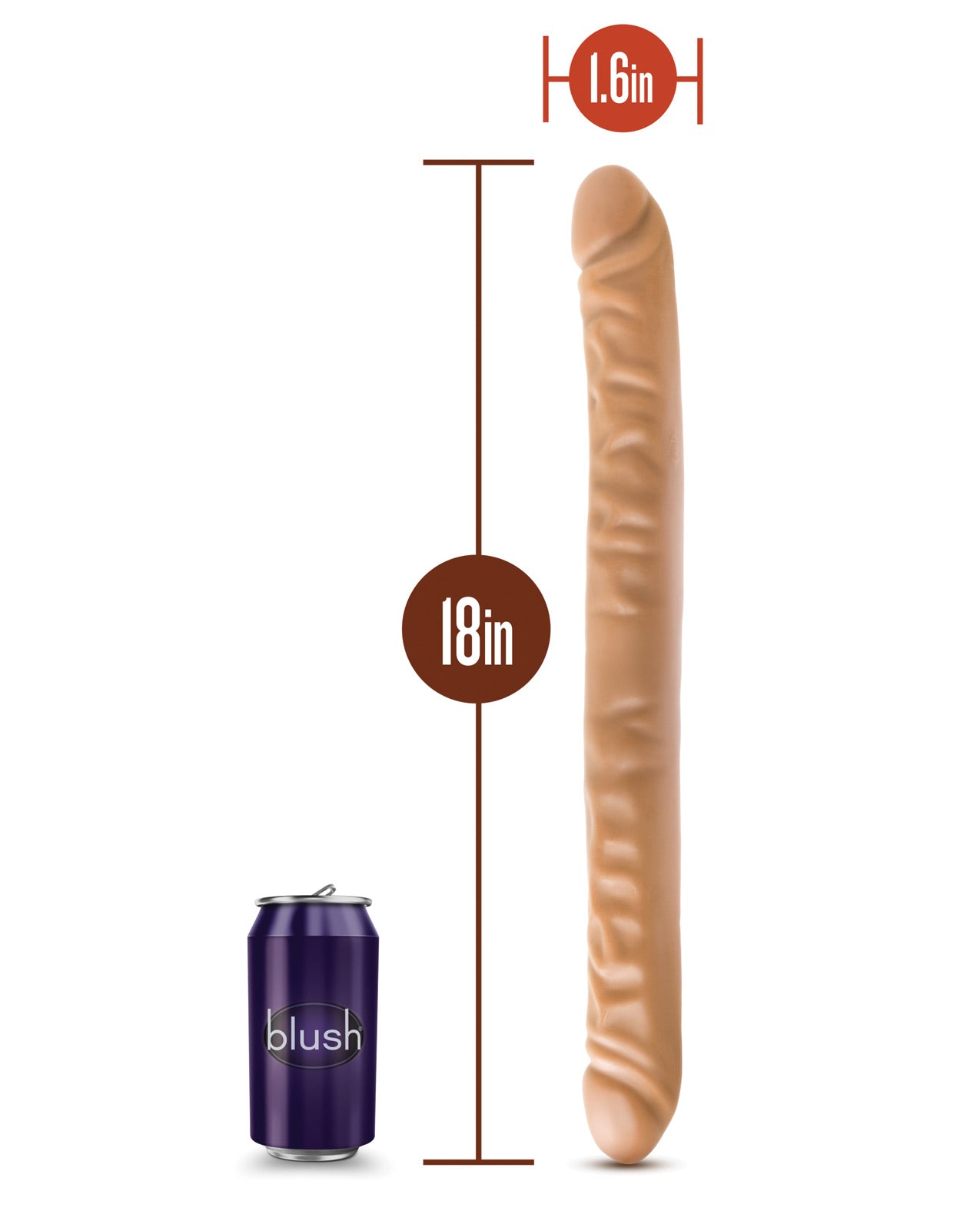 Blush Dr. Skin 18" Double Dildo
