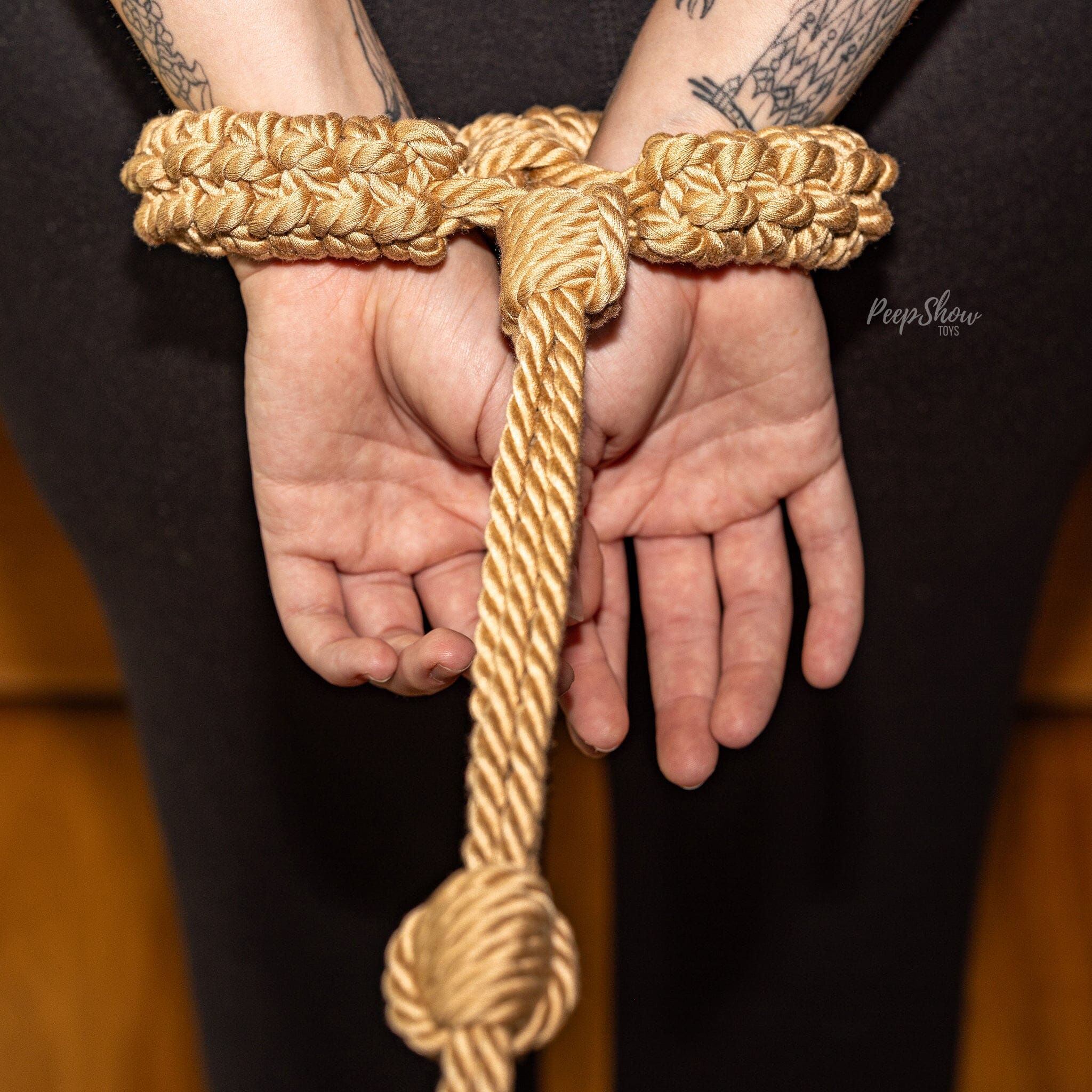 Shibari Bondage Rope Wrist Cuffs & Lead