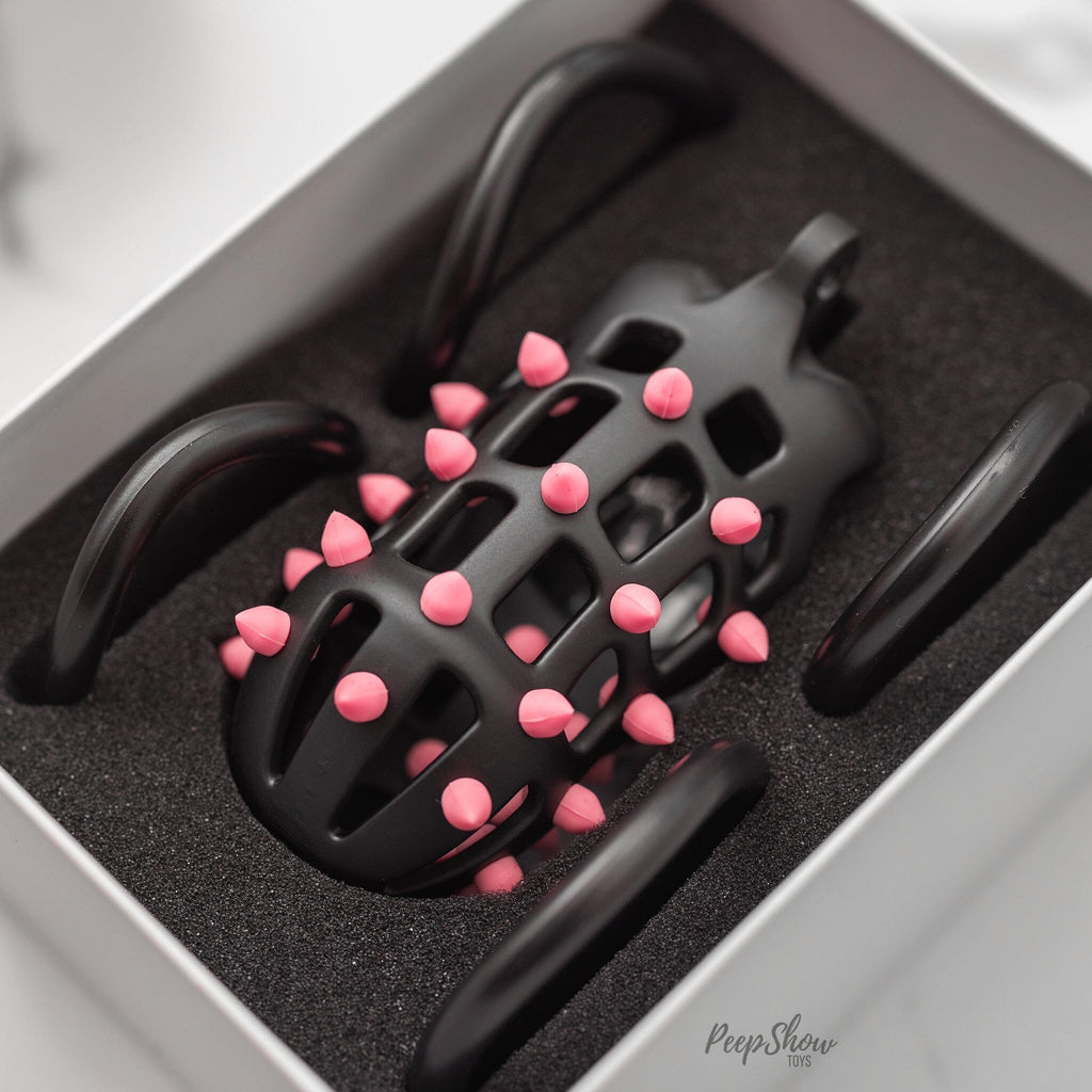 FlexiSpike by CellMate™ Chastity Cage with Reversible Silicone Spikes