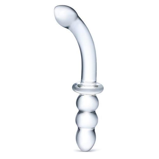 8" Glass Ribbed G-Spot