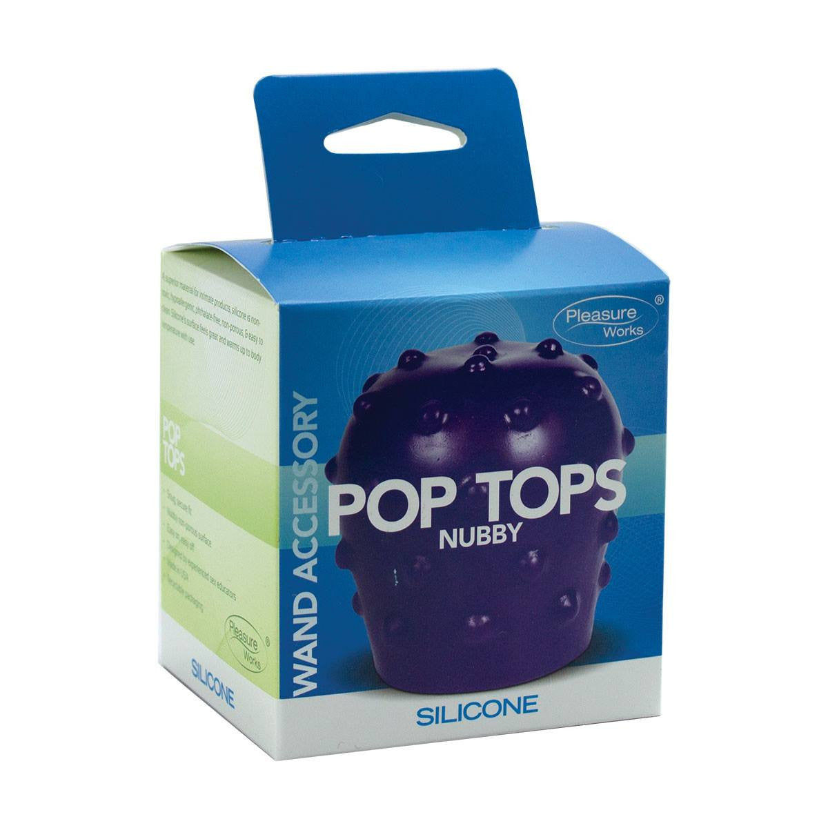 Pleasure Works Pop Top Wand Attachment - Nubby Purple