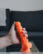 Blush Neo Elite 7.5 Inch Silicone Dual Density Suction Cup Dildo with Balls