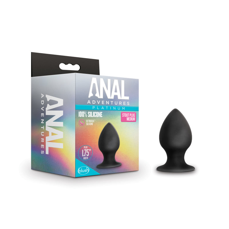 Anal Adventures Platinum Stout Medium Anal Plug