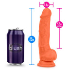 Blush Neo Elite 7.5 Inch Silicone Dual Density Suction Cup Dildo with Balls