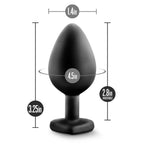 Temptasia Bling Bling Silicone Butt Plug with Clear Crystal