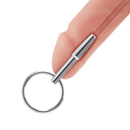 Blueline Hollow Penis Plug with Ring Urethral Probe, Stainless Steel