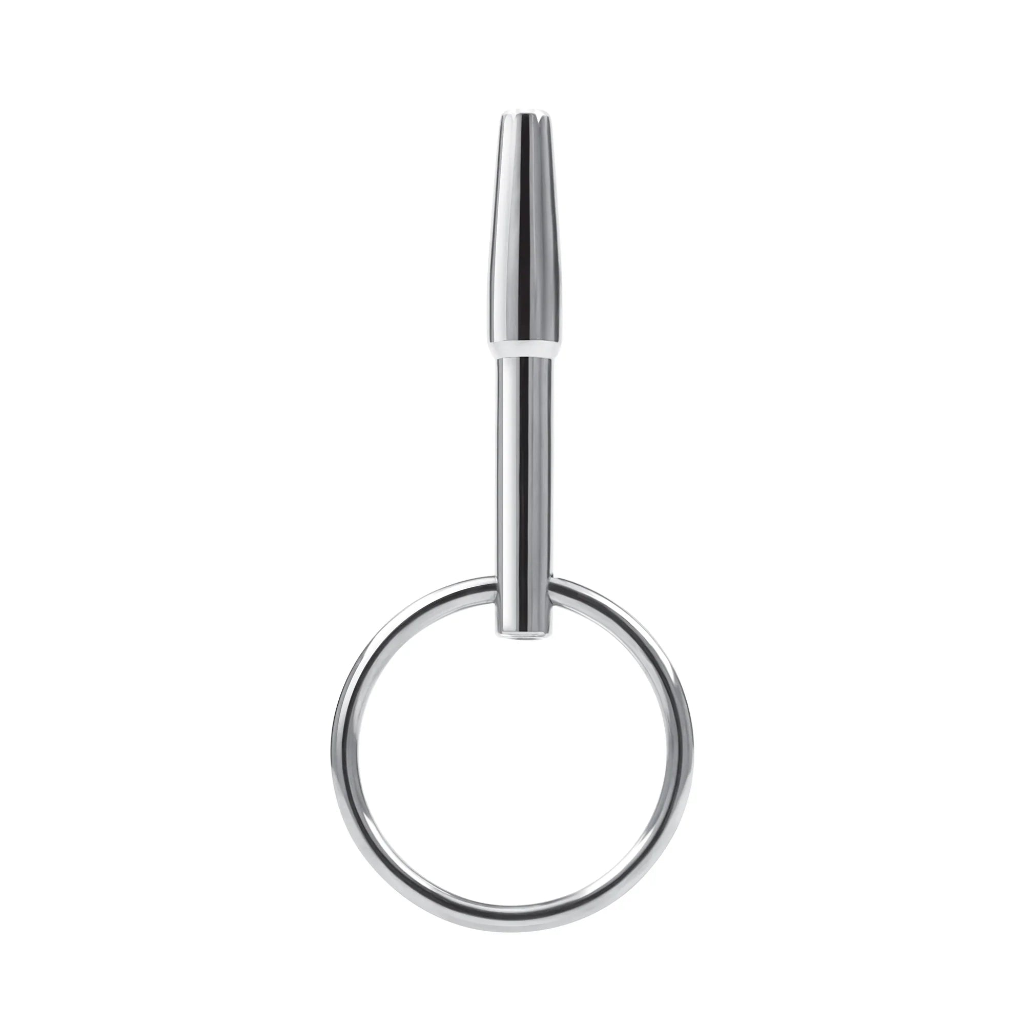 Blueline Hollow Penis Plug with Ring Urethral Probe, Stainless Steel
