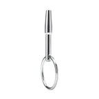 Blueline Hollow Penis Plug with Ring Urethral Probe, Stainless Steel