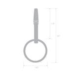 Blueline Hollow Penis Plug with Ring Urethral Probe, Stainless Steel