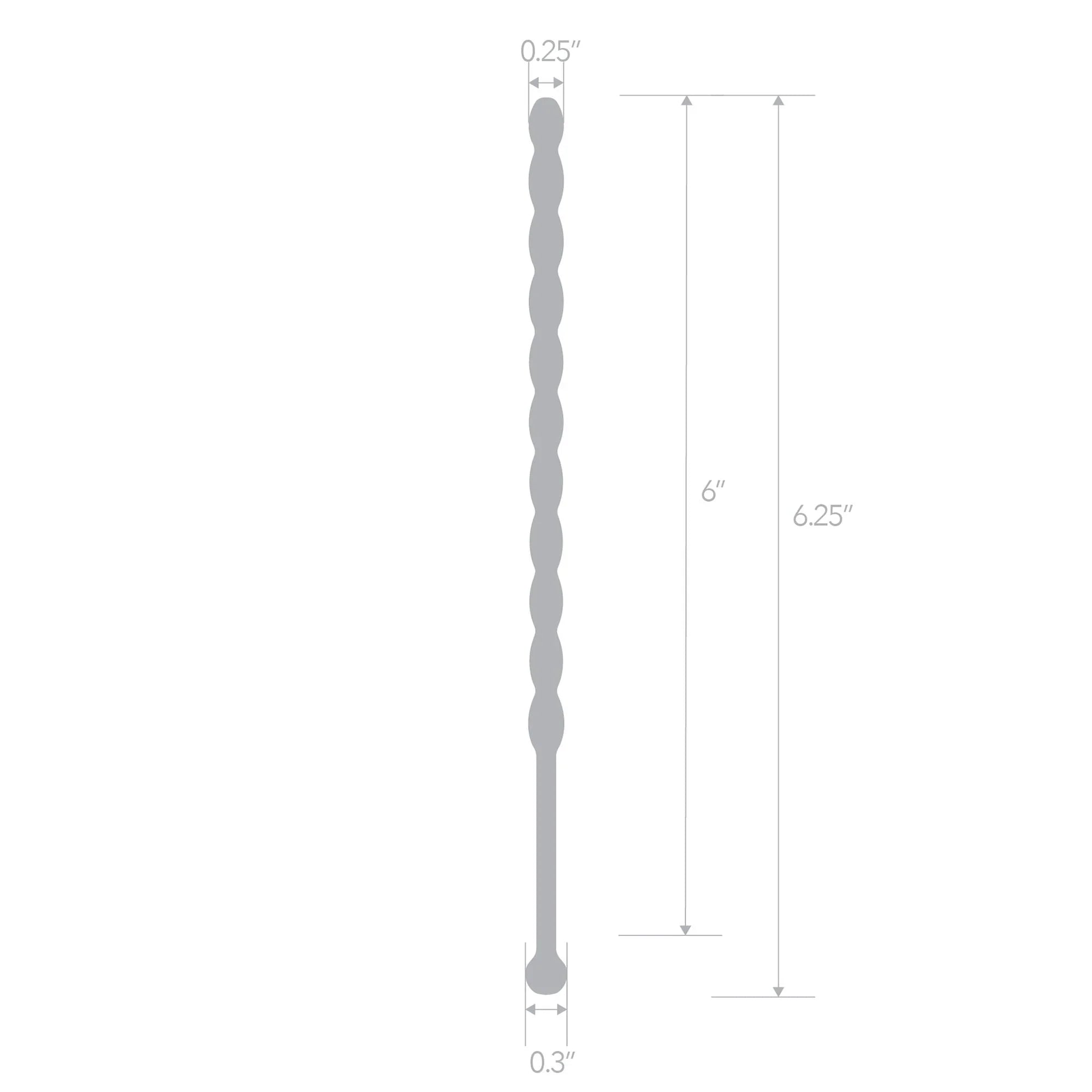 Teardrop Urethral Sound, 6-Inch Stainless Steel