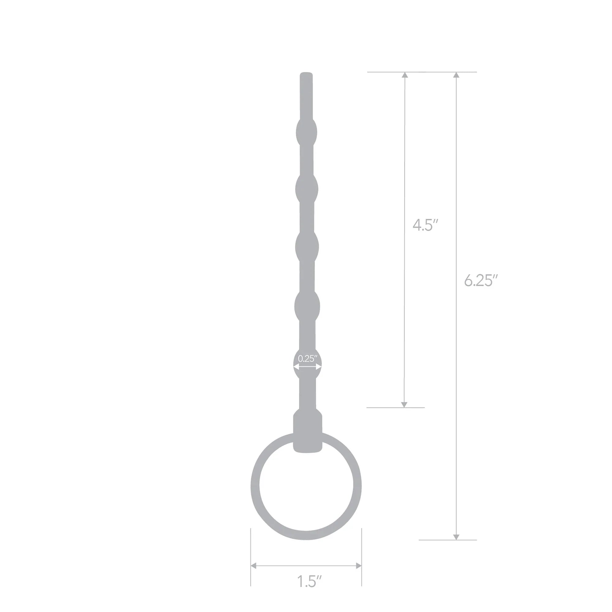 Beaded Urethral Sound, 4.5-Inch Stainless Steel