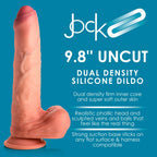 Jock Uncut 9.8" Dual-Density Silicone Dildo with Foreskin