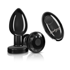 Cheeky Charms Vibrating Metal Butt Plug with Remote Control
