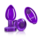 Cheeky Charms Vibrating Metal Butt Plug with Remote Control