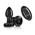 Cheeky Charms Vibrating Metal Butt Plug with Remote Control