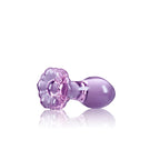 Crystal Glass Flower Anal Plug
