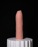 Uncut Silicone Penis Enhancer, 7-Inches, Hood-Up Foreskin