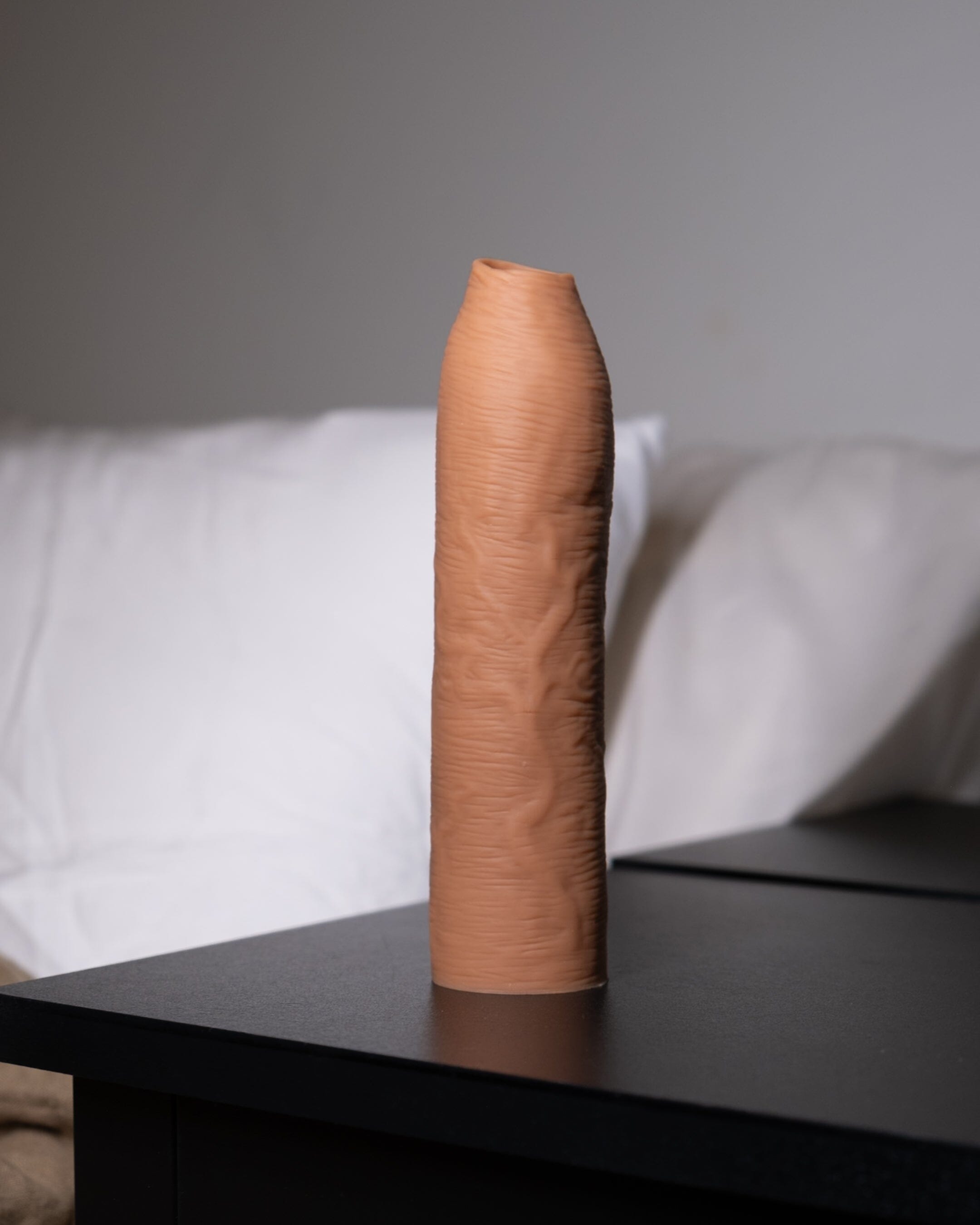 Uncut Silicone Penis Enhancer, 7-Inches, Hood-Up Foreskin