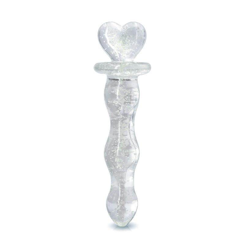 Firefly Heart a Glow Glass Dildo by NS Novelties