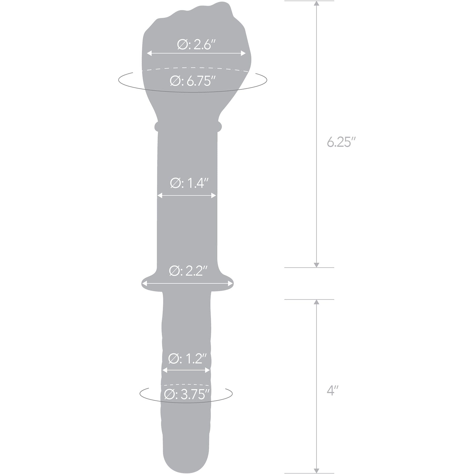 Glas 11-Inch Glass Fisting Dildo