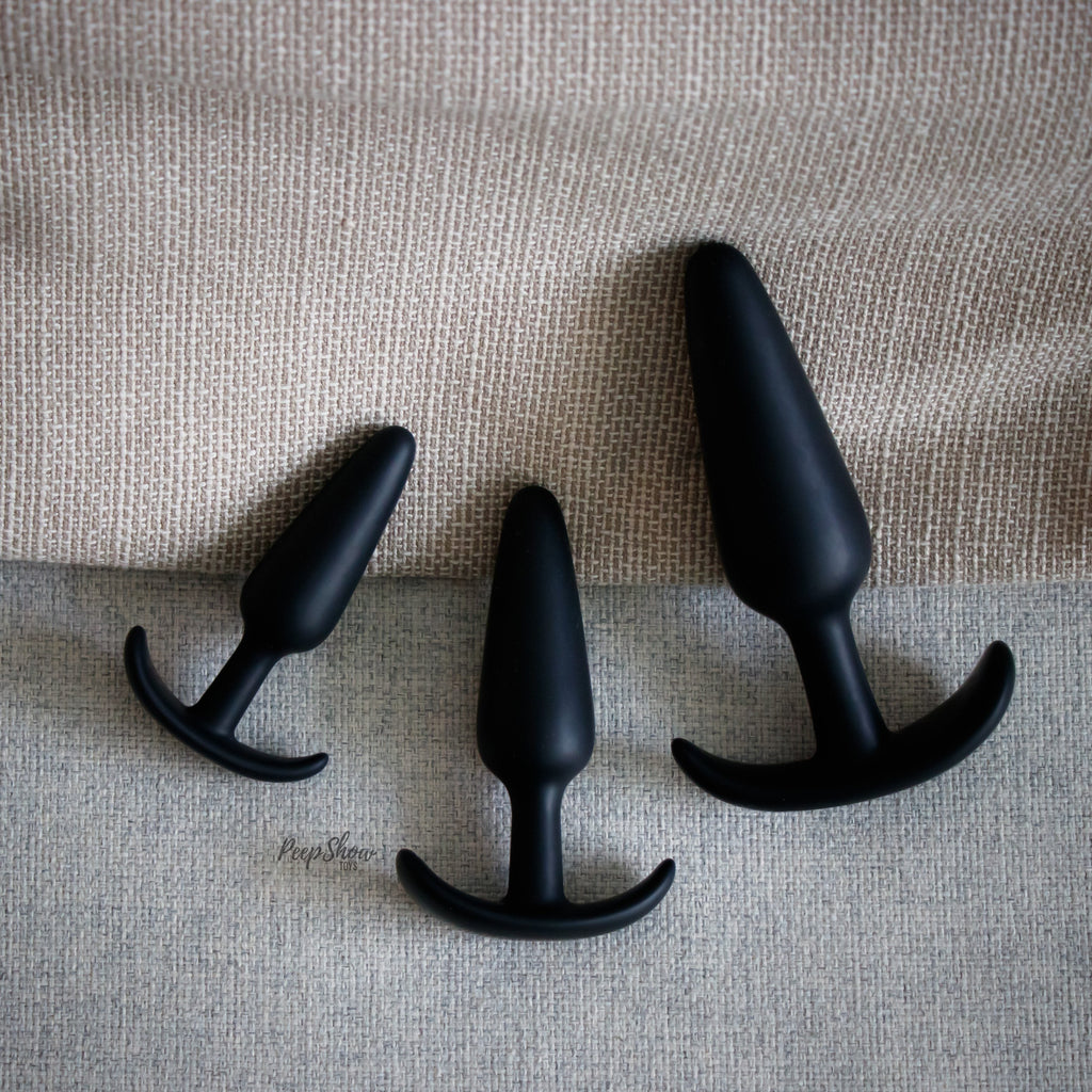 3-Plug Anal Trainer Silicone Butt Plug Kit - 3 Gradual Sizes