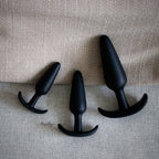 3-Plug Anal Trainer Silicone Butt Plug Kit - 3 Gradual Sizes