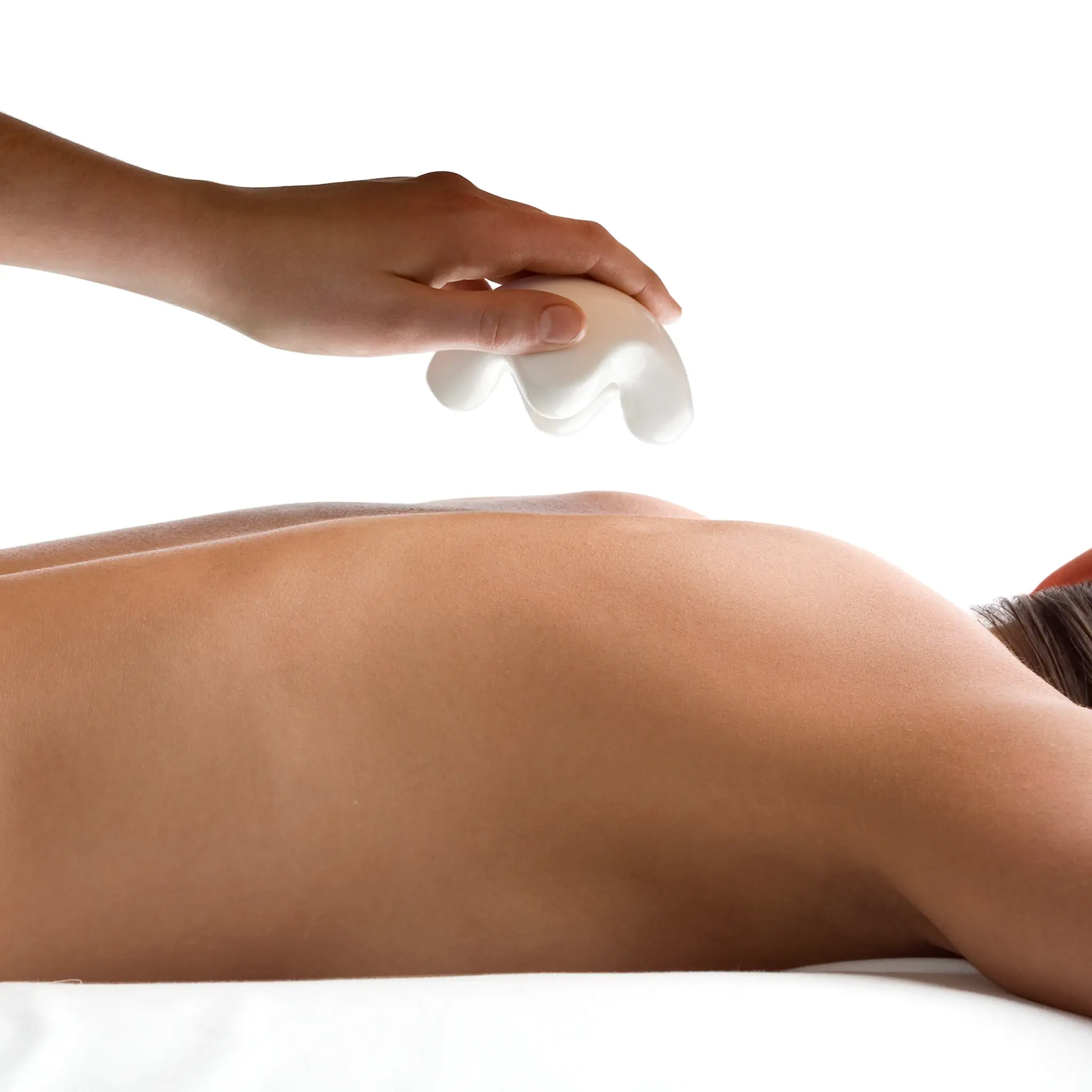 Contour White Ceramic Massage Stone
