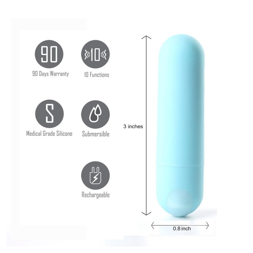 Maia Jessi Rechargeable Super Charged Mini Bullet Vibrator