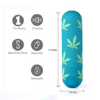 Maia Jessi 420 Rechargeable Mini Bullet Vibrator with Colorful Leaf Pattern