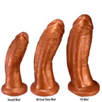 SquarePegToys® Mel Harness SuperSoft Bronze Silicone Dildo with Suction Cup