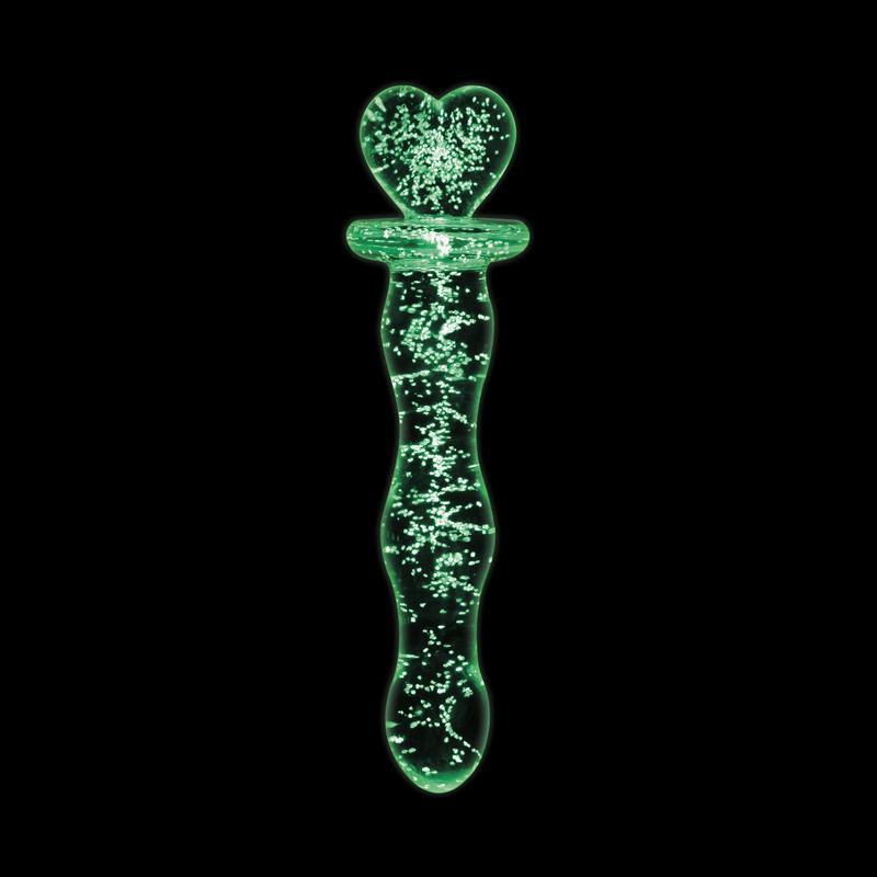 Firefly Heart a Glow Glass Dildo by NS Novelties