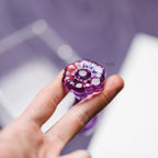 Crystal Glass Flower Anal Plug