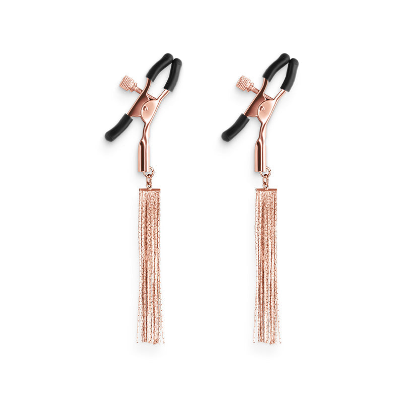 Bound D2 Adjustable Tassel Rose Gold Nipple Clamps