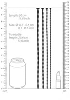 Silicone Spiral Screw Plug Set - Urethral Sounding