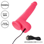 Rumbling & Thrusting Silicone Stud - Screwing + vibrating dildo