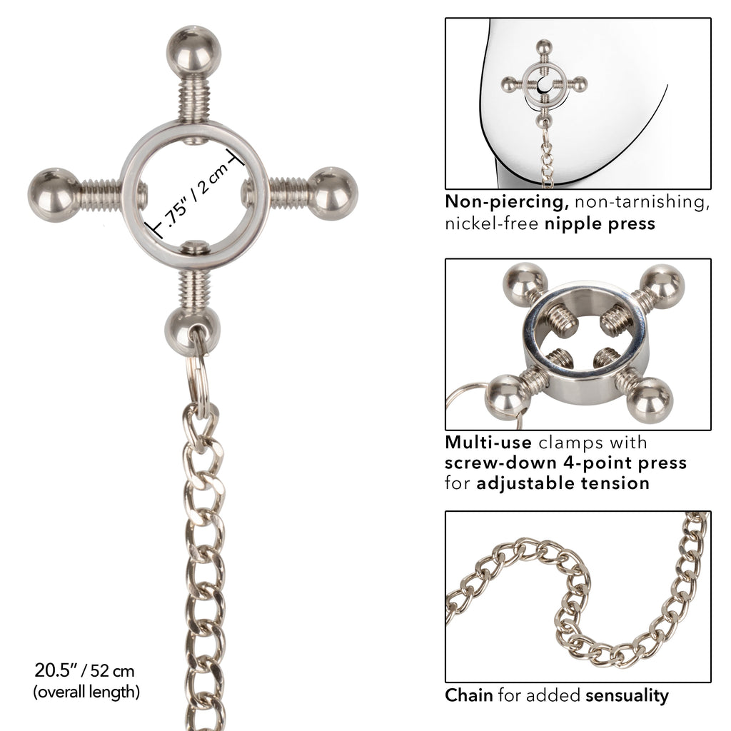 Nipple Grips Rings with Chain