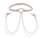 Peaches n Creame Collar with Nipple Clamps