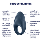 Satisfyer Mighty One Vibrating Cock Ring with Long-Distance App Control