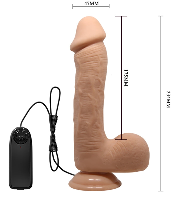 Beautiful Encounter Vibrating Johnson 9.2" with Suction Base Dildo