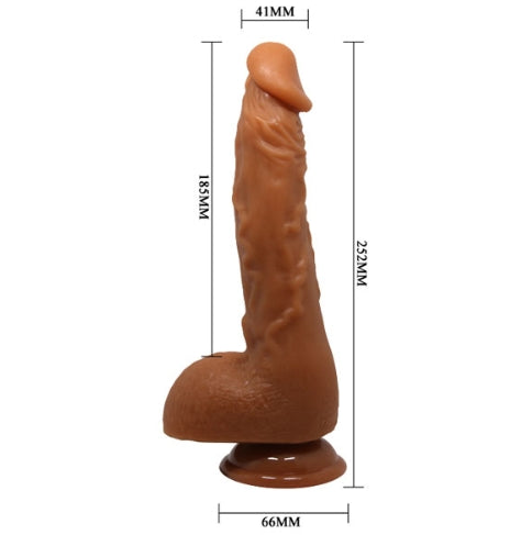 Beautiful Encounter Jason  9.9" Light Brown Dildo