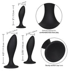 Silicone Anal Curve Kit - 3 Butt Plugs